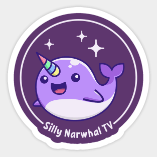 Silly Narwhal TV Sticker